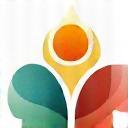 Holistic wellbeing icons - mind, body, heart